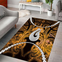 Maori Matariki Hei Matau Kowhai Area Rug Maori Kowhaiwhai Pattern Galaxy LT01 - Polynesian Pride