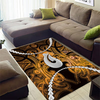 Maori Matariki Hei Matau Kowhai Area Rug Maori Kowhaiwhai Pattern Galaxy LT01 - Polynesian Pride