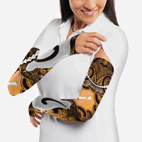 Personalised Maori Matariki Hei Matau Kowhai Arm Sleeves Maori Kowhaiwhai Pattern Galaxy LT01 - Polynesian Pride