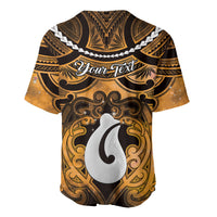 Personalised Maori Matariki Hei Matau Kowhai Baseball Jersey Maori Kowhaiwhai Pattern Galaxy LT01 - Polynesian Pride
