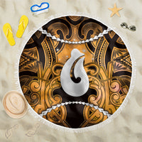 Maori Matariki Hei Matau Kowhai Beach Blanket Maori Kowhaiwhai Pattern Galaxy
