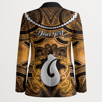 Personalised Maori Matariki Hei Matau Kowhai Blazer Maori Kowhaiwhai Pattern Galaxy LT01 - Polynesian Pride