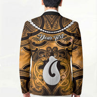 Personalised Maori Matariki Hei Matau Kowhai Blazer Maori Kowhaiwhai Pattern Galaxy LT01 - Polynesian Pride