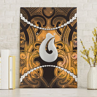 Maori Matariki Hei Matau Kowhai Canvas Wall Art Maori Kowhaiwhai Pattern Galaxy LT01 Without Frame Yellow - Polynesian Pride