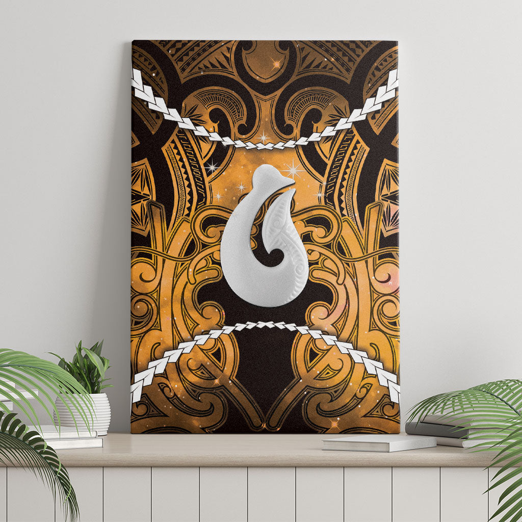 Maori Matariki Hei Matau Kowhai Canvas Wall Art Maori Kowhaiwhai Pattern Galaxy LT01 - Polynesian Pride