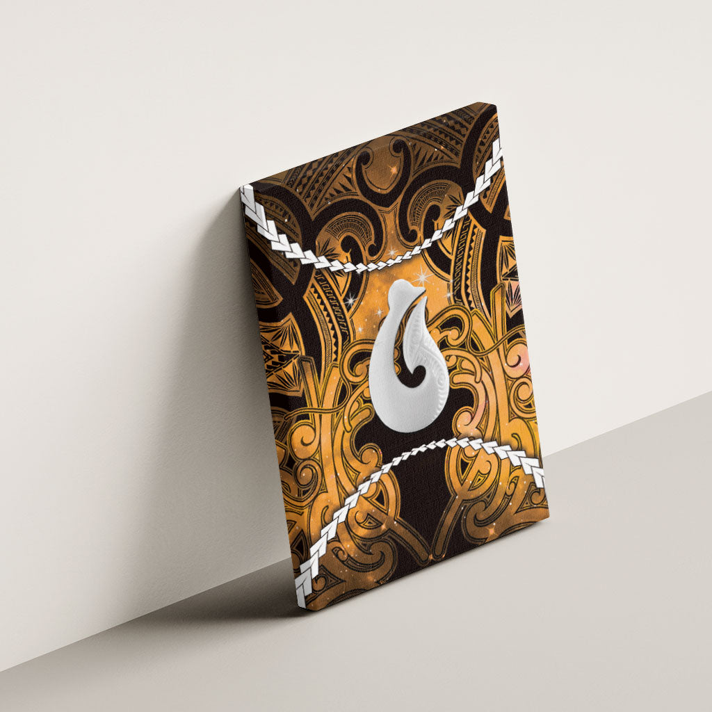 Maori Matariki Hei Matau Kowhai Canvas Wall Art Maori Kowhaiwhai Pattern Galaxy LT01 - Polynesian Pride
