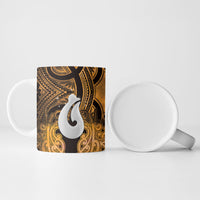 Personalised Maori Matariki Hei Matau Kowhai Ceramic Mug Maori Kowhaiwhai Pattern Galaxy LT01 - Polynesian Pride