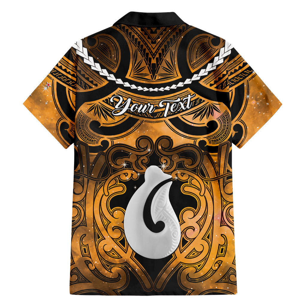 Personalised Maori Matariki Hei Matau Kowhai Family Matching Tank Maxi Dress and Hawaiian Shirt Maori Kowhaiwhai Pattern Galaxy
