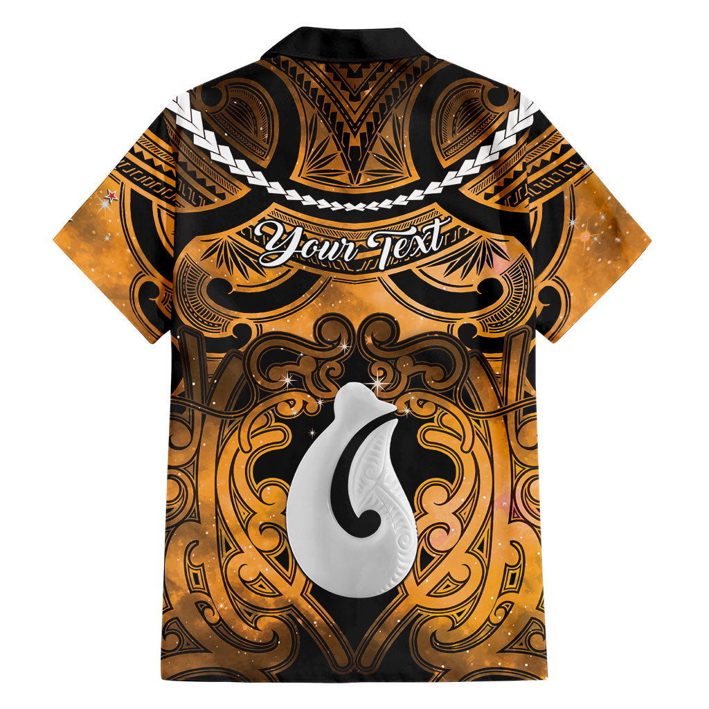 Personalised Maori Matariki Hei Matau Kowhai Hawaiian Shirt Maori Kowhaiwhai Pattern Galaxy