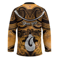 Personalised Maori Matariki Hei Matau Kowhai Hockey Jersey Maori Kowhaiwhai Pattern Galaxy LT01 - Polynesian Pride