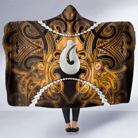 Maori Matariki Hei Matau Kowhai Hooded Blanket Maori Kowhaiwhai Pattern Galaxy LT01 One Size Yellow - Polynesian Pride