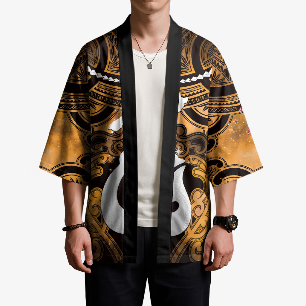 Personalised Maori Matariki Hei Matau Kowhai Kimono Maori Kowhaiwhai Pattern Galaxy