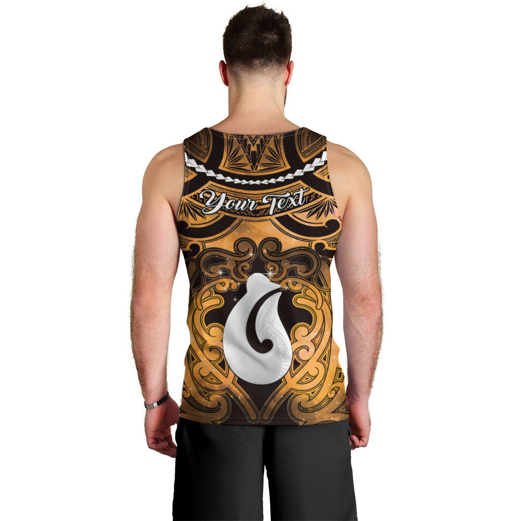 Personalised Maori Matariki Hei Matau Kowhai Men Tank Top Maori Kowhaiwhai Pattern Galaxy LT01 - Polynesian Pride