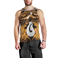 Personalised Maori Matariki Hei Matau Kowhai Men Tank Top Maori Kowhaiwhai Pattern Galaxy LT01 - Polynesian Pride