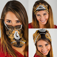Maori Matariki Hei Matau Kowhai Neck Gaiter Maori Kowhaiwhai Pattern Galaxy LT01 - Polynesian Pride