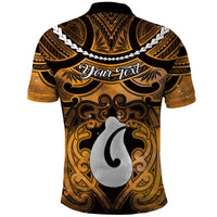 Personalised Maori Matariki Hei Matau Kowhai Polo Shirt Maori Kowhaiwhai Pattern Galaxy LT01 - Polynesian Pride