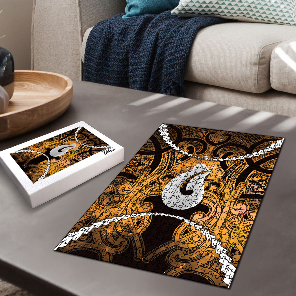 Maori Matariki Hei Matau Kowhai Puzzle Maori Kowhaiwhai Pattern Galaxy LT01 - Polynesian Pride