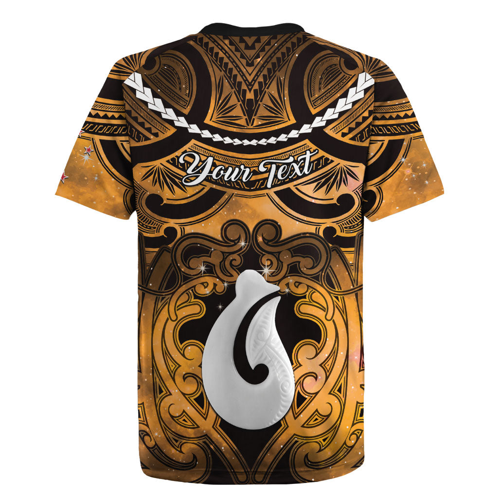 Personalised Maori Matariki Hei Matau Kowhai Rugby Jersey Maori Kowhaiwhai Pattern Galaxy LT01 - Polynesian Pride