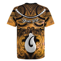 Personalised Maori Matariki Hei Matau Kowhai Rugby Jersey Maori Kowhaiwhai Pattern Galaxy LT01 - Polynesian Pride