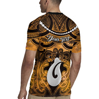 Personalised Maori Matariki Hei Matau Kowhai Rugby Jersey Maori Kowhaiwhai Pattern Galaxy LT01 - Polynesian Pride