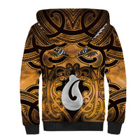 Personalised Maori Matariki Hei Matau Kowhai Sherpa Hoodie Maori Kowhaiwhai Pattern Galaxy LT01 - Polynesian Pride
