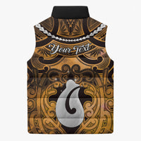Personalised Maori Matariki Hei Matau Kowhai Sleeveless Puffer Jacket Maori Kowhaiwhai Pattern Galaxy LT01 - Polynesian Pride