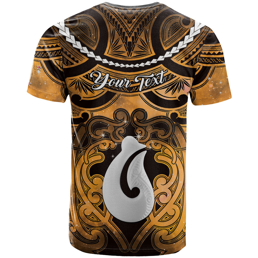 Personalised Maori Matariki Hei Matau Kowhai T Shirt Maori Kowhaiwhai Pattern Galaxy LT01 - Polynesian Pride