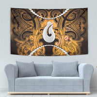 Maori Matariki Hei Matau Kowhai Tapestry Maori Kowhaiwhai Pattern Galaxy LT01 - Polynesian Pride