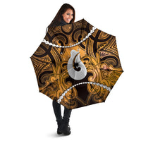 Maori Matariki Hei Matau Kowhai Umbrella Maori Kowhaiwhai Pattern Galaxy LT01 - Polynesian Pride