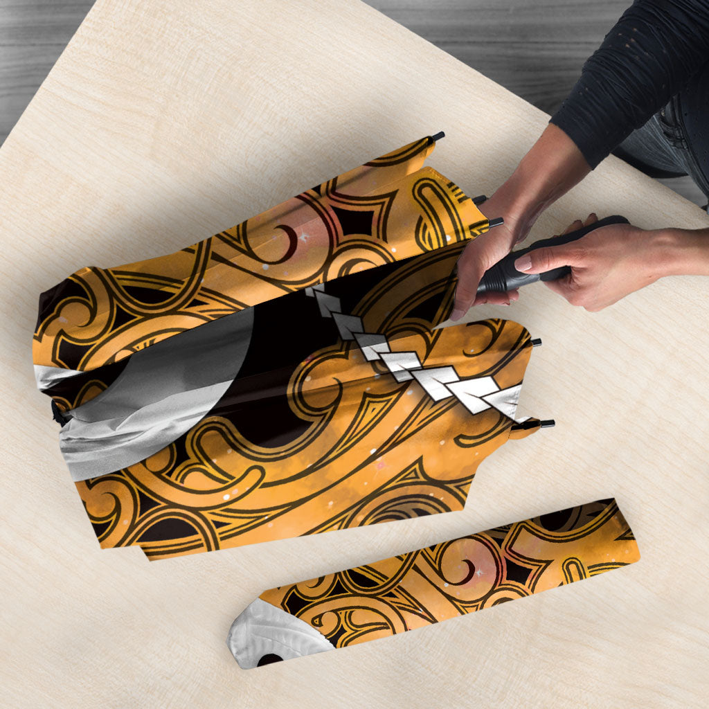 Maori Matariki Hei Matau Kowhai Umbrella Maori Kowhaiwhai Pattern Galaxy LT01 - Polynesian Pride
