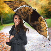 Maori Matariki Hei Matau Kowhai Umbrella Maori Kowhaiwhai Pattern Galaxy LT01 - Polynesian Pride