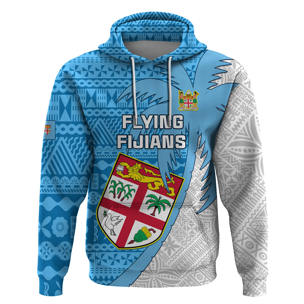 Fiji Rugby Hoodie Come On Fijian Tapa Pattern LT01 Pullover Hoodie Blue - Polynesian Pride