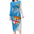 Fiji Rugby Long Sleeve Bodycon Dress Come On Fijian Tapa Pattern LT01 Long Dress Blue - Polynesian Pride