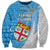 Fiji Rugby Sweatshirt Come On Fijian Tapa Pattern LT01 Unisex Blue - Polynesian Pride