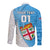 Custom Fiji Rugby Long Sleeve Button Shirt Come On Fijian Tapa Pattern LT01 - Polynesian Pride