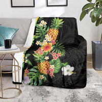Hawaii Pineapple Tropical Blanket Colorful Hibiscus Plumeria LT01 - Polynesian Pride