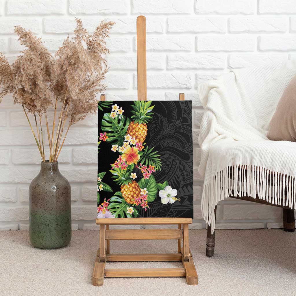 Hawaii Pineapple Tropical Canvas Wall Art Colorful Hibiscus Plumeria LT01 - Polynesian Pride