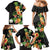 Hawaii Pineapple Tropical Family Matching Mermaid Dress and Hawaiian Shirt Colorful Hibiscus Plumeria