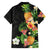 Hawaii Pineapple Tropical Family Matching Off The Shoulder Long Sleeve Dress and Hawaiian Shirt Colorful Hibiscus Plumeria