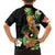 Hawaii Pineapple Tropical Family Matching Off Shoulder Short Dress and Hawaiian Shirt Colorful Hibiscus Plumeria