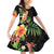 Hawaii Pineapple Tropical Family Matching Off Shoulder Short Dress and Hawaiian Shirt Colorful Hibiscus Plumeria