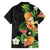 Hawaii Pineapple Tropical Family Matching Off Shoulder Short Dress and Hawaiian Shirt Colorful Hibiscus Plumeria