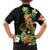 Hawaii Pineapple Tropical Family Matching Short Sleeve Bodycon Dress and Hawaiian Shirt Colorful Hibiscus Plumeria