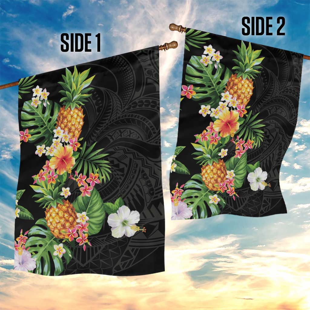 Hawaii Pineapple Tropical Garden Flag Colorful Hibiscus Plumeria LT01 - Polynesian Pride