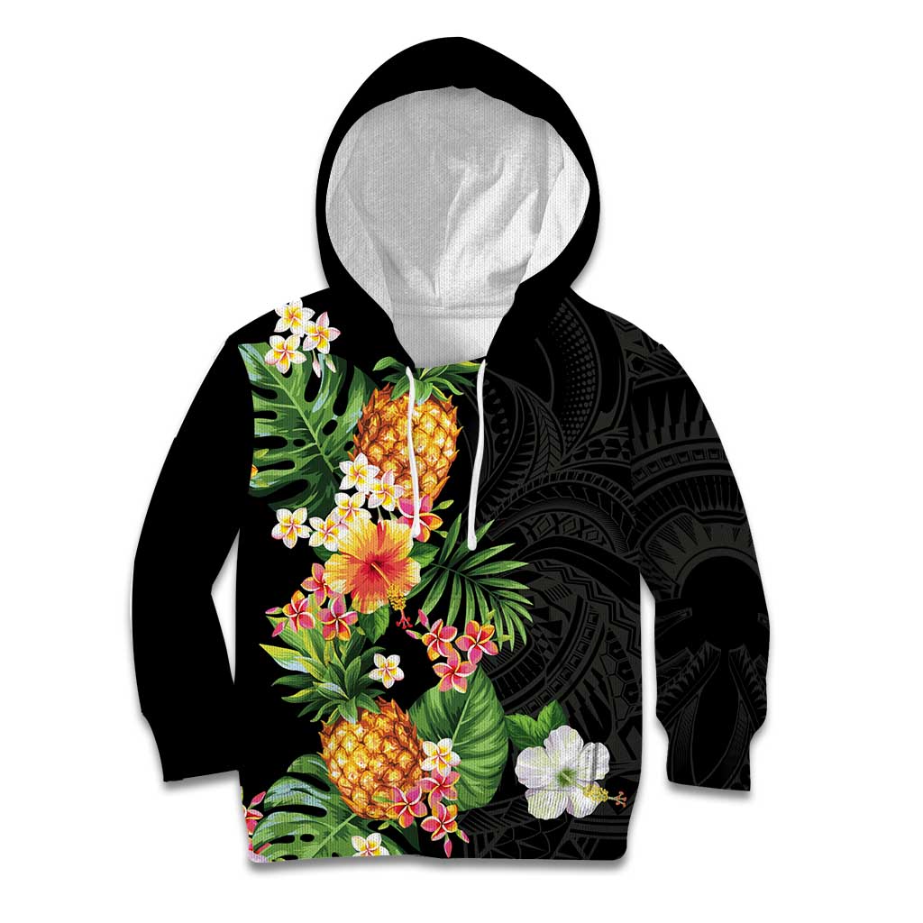 Hawaii Pineapple Tropical Kid Hoodie Colorful Hibiscus Plumeria