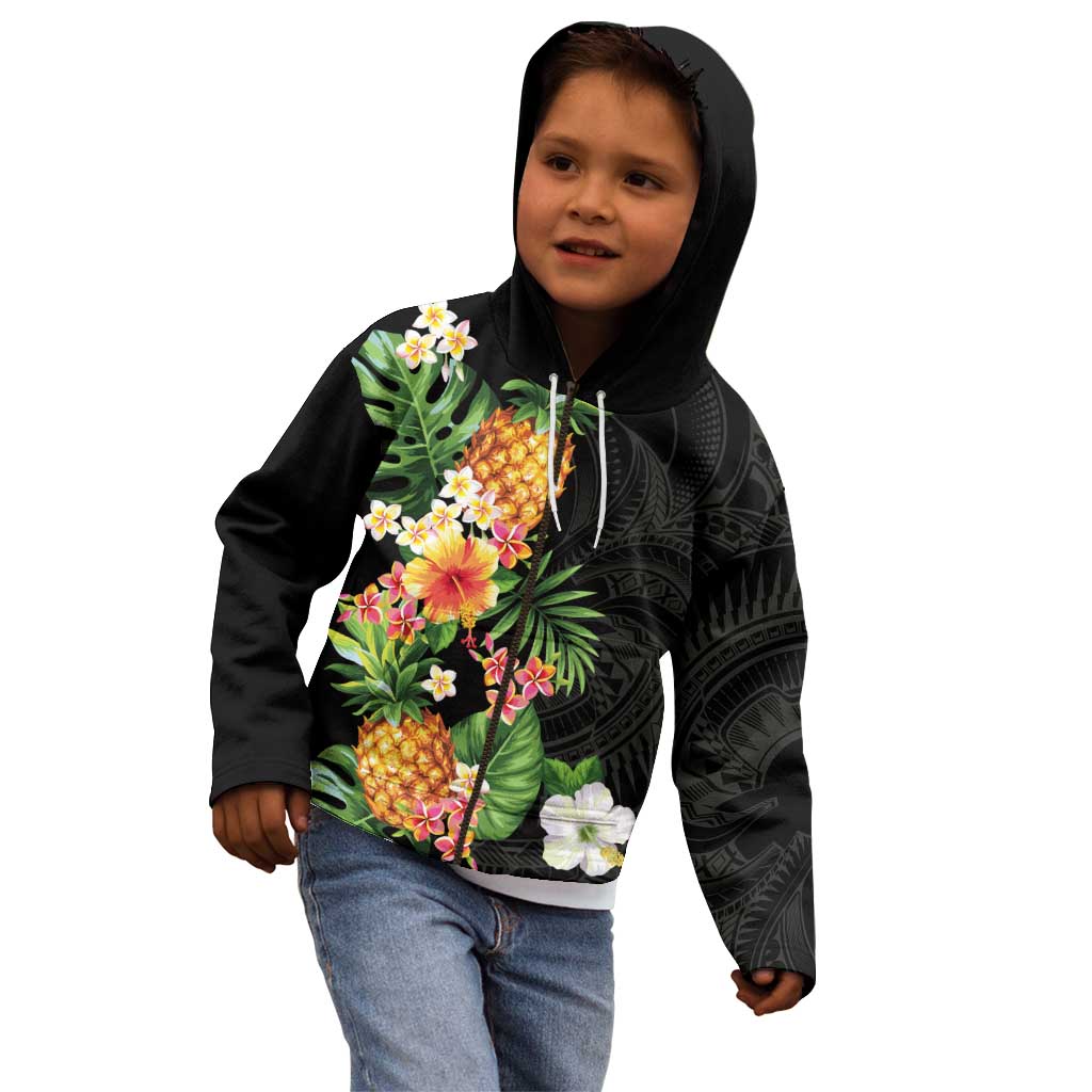 Hawaii Pineapple Tropical Kid Hoodie Colorful Hibiscus Plumeria