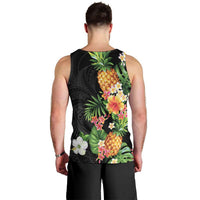 Hawaii Pineapple Tropical Men Tank Top Colorful Hibiscus Plumeria LT01 - Polynesian Pride