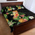 Hawaii Pineapple Tropical Quilt Bed Set Colorful Hibiscus Plumeria