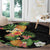 Hawaii Pineapple Tropical Round Carpet Colorful Hibiscus Plumeria