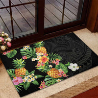Hawaii Pineapple Tropical Rubber Doormat Colorful Hibiscus Plumeria LT01 - Polynesian Pride